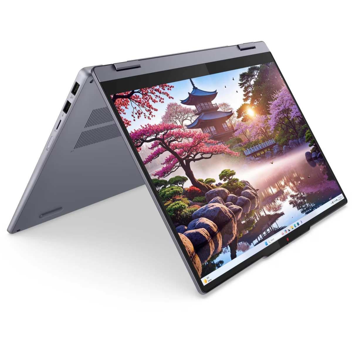 Ноутбук Lenovo IdeaPad 5 2-in-1 14AKP10 (83KT0056RK) Ryzen AI 5 340 16Gb SSD 512Gb AMD Radeon 840M Graphics 14 WUXGA IPS TS Cam 57Вт*ч No OS Серый