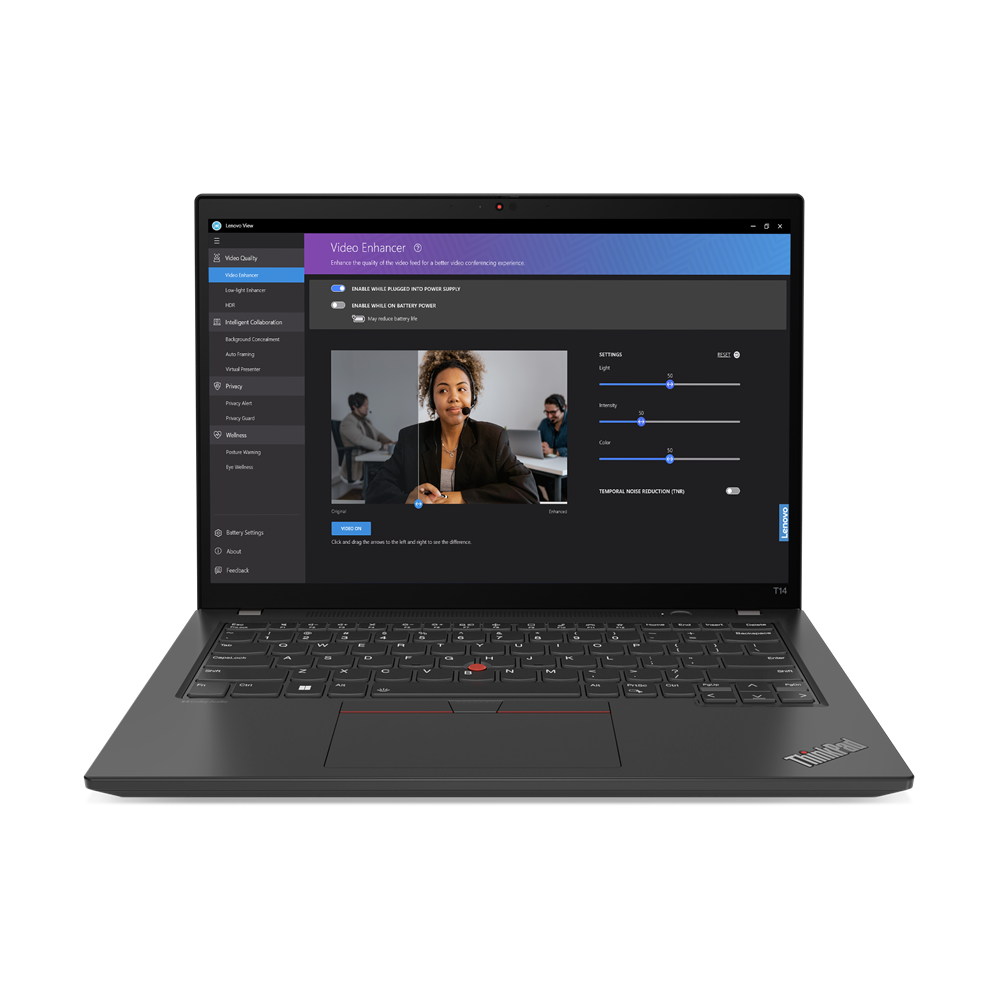 Ноутбук Lenovo ThinkPad T14 Gen 4 (21HD0077US) i7-1355U 16Gb SSD 512Gb Intel UHD Graphics 14 WUXGA IPS TS Cam 39.3Вт*ч Win11Pro(Eng) KBD RuEng Черный