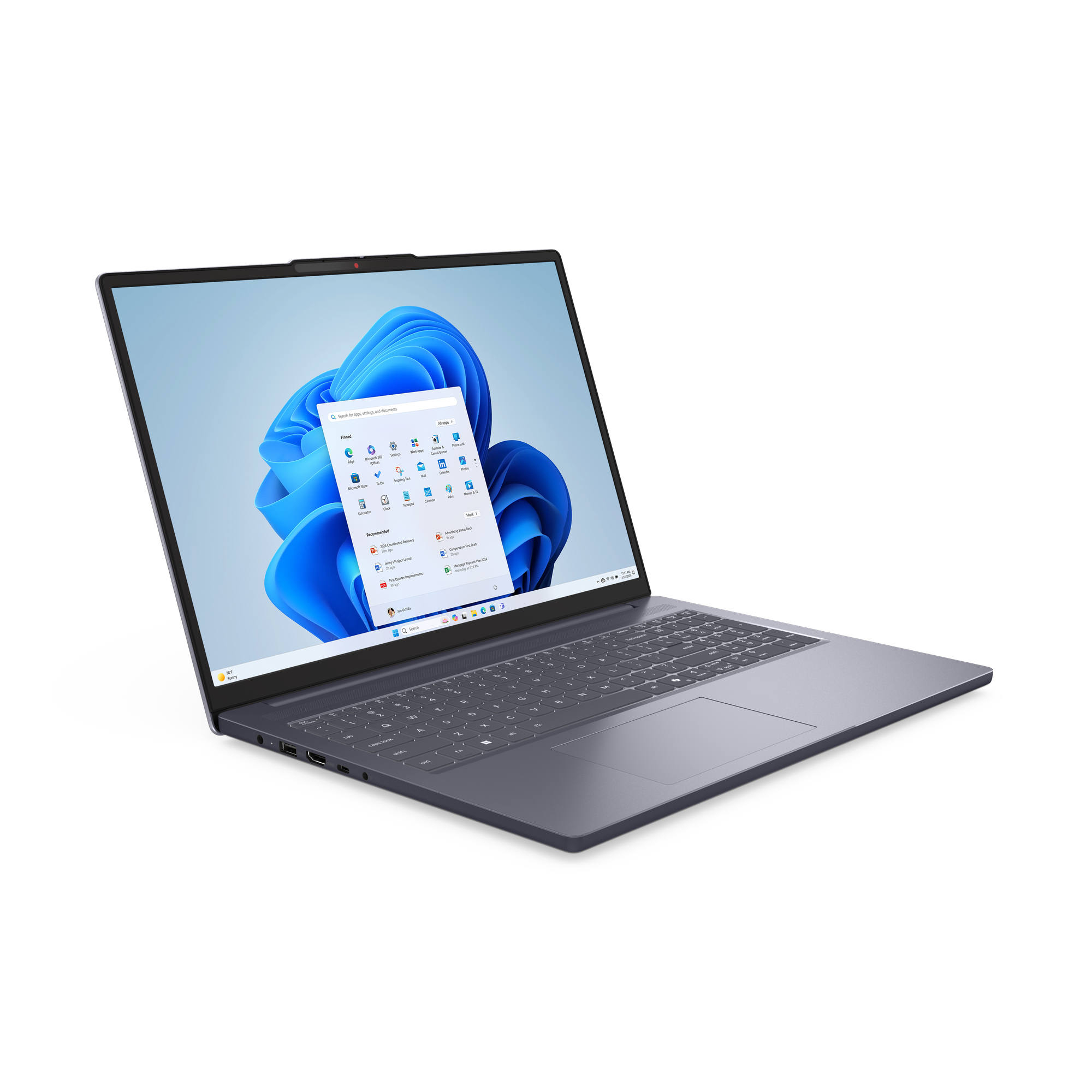 Ноутбук Lenovo IdeaPad Slim 3 16IRH10 (83K2000WRK) 16" WUXGA 1920x1200/Intel Core i5 13420H/16 Gb/512 Gb SSD/Intel UHD Graphics/No OS/серый/1.73 кг