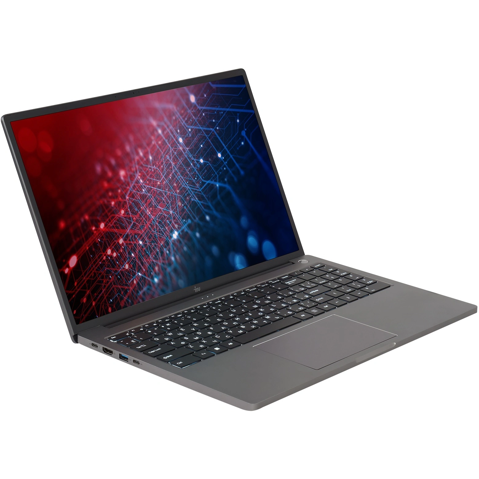 Ноутбук IRU Strato 16ALMR (2142315-Win11P) Core i5 12450H 16Gb SSD256Gb Intel UHD Graphics 16" IPS FHD (1920x1200) grey WiFi BT Cam 5400mAh