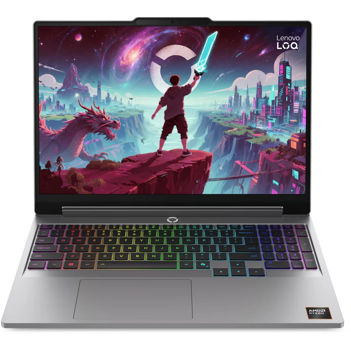 Ноутбук Lenovo LOQ 15AHP11 (83TN003GPS) R7 250 16Gb SSD512Gb GeForce RTX 5060 8Gb 15.3" IPS WUXGA (1920x1200) без ОС grey WiFi BT Cam