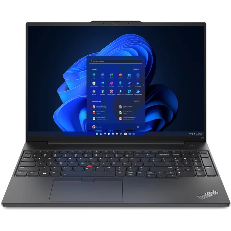 Ноутбук Lenovo ThinkPad E16 G2 (21M5S09E00) Ryzen 7 7735HS 16Gb SSD512Gb AMD Radeon 16" IPS WUXGA (1920x1200) без ОС black WiFi BT Cam