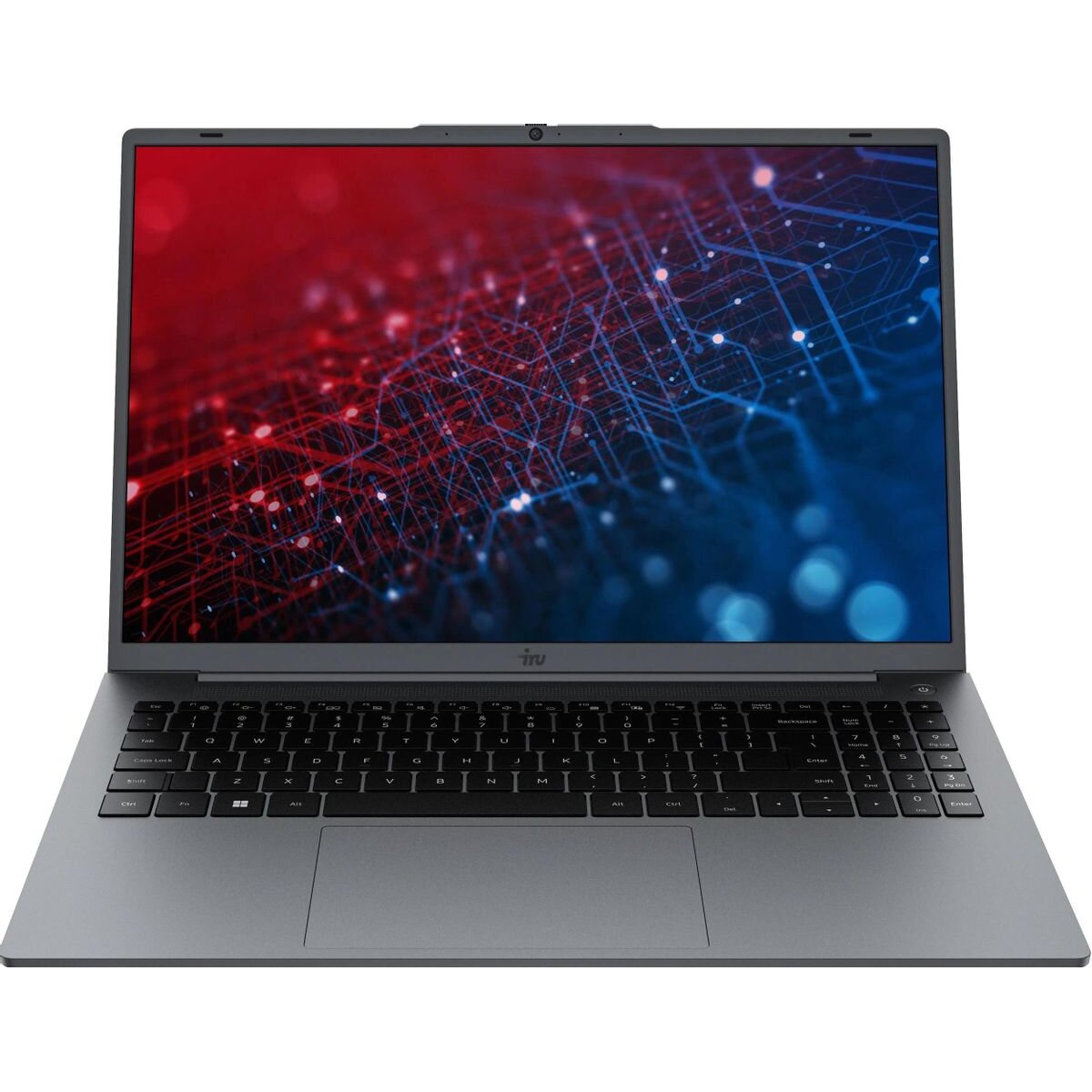 Ноутбук iRU Tactio 16ARB (2110097) 16", IPS, AMD Ryzen 5 5500U 2.1ГГц, 6-ядерный, 16ГБ 512ГБ SSD, Intel UHD Graphics, Windows 11 Pro, серый