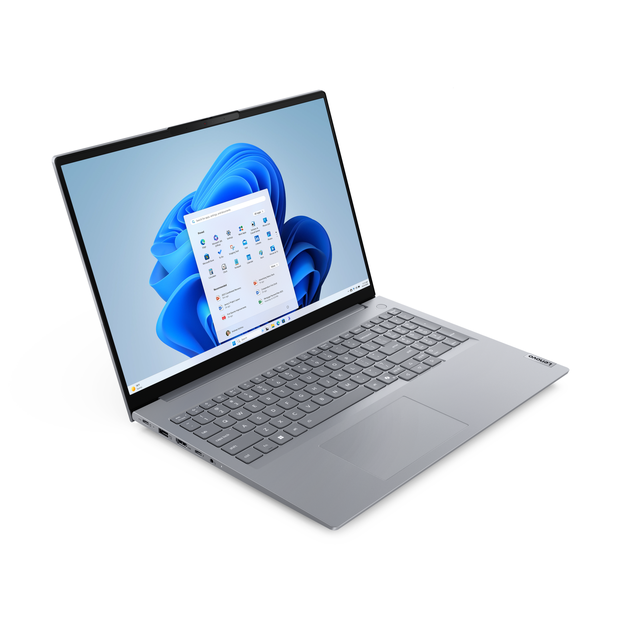 Ноутбук LENOVO ThinkBook 16 G8 IRL (21SH003WGQ) 16" IPS WUXGA Core 7 240H/32Gb/1Tb SSD/VGA int/FP/noOS/grey